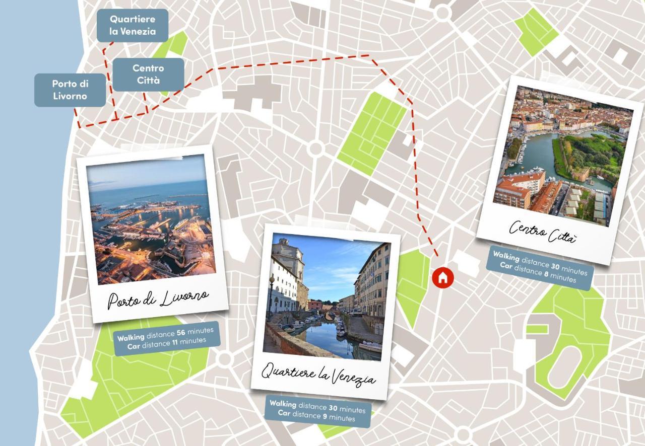 [FREE PARKING] Appartamento 5 STELLE elegante con suite Livorno Esterno foto